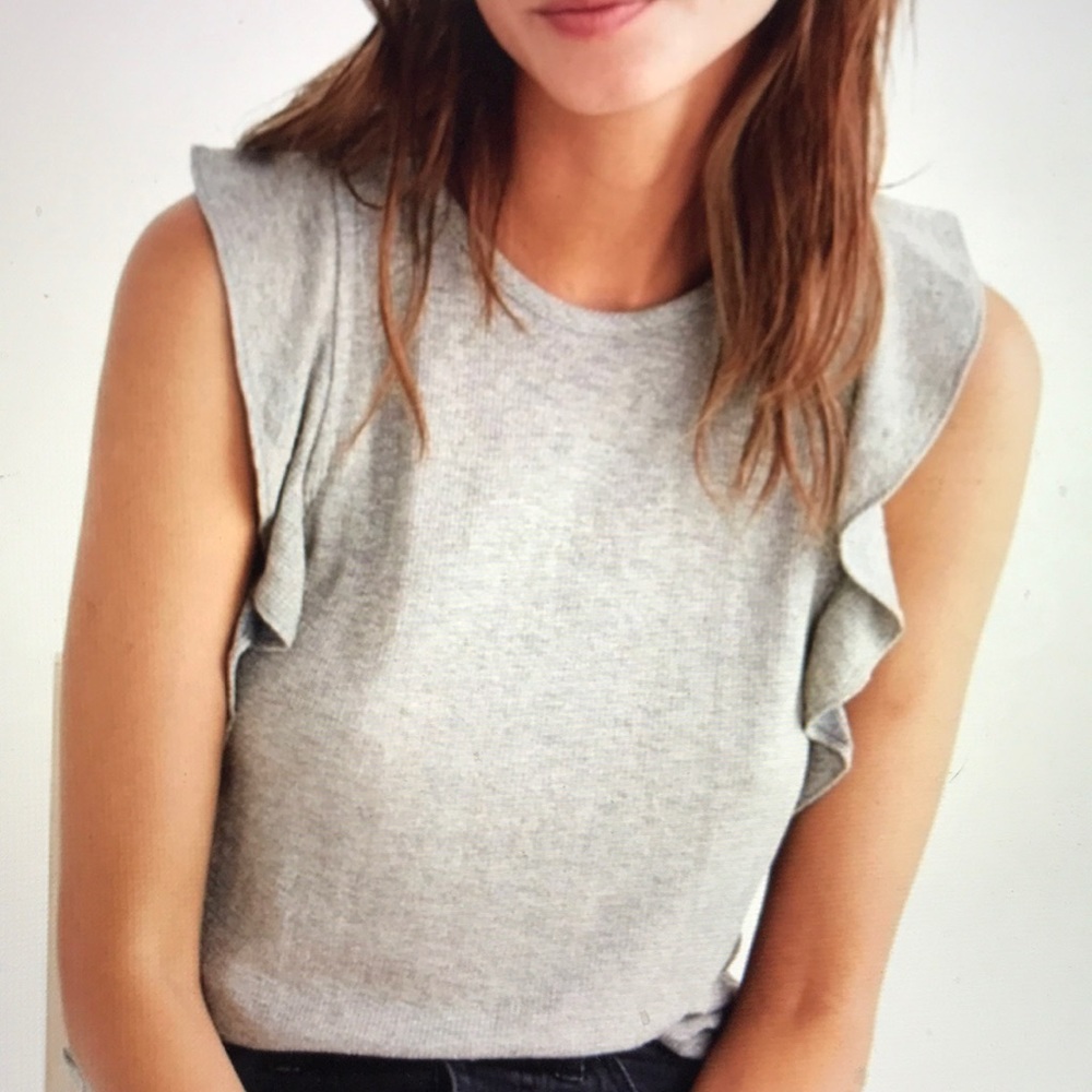 Madewell Ruffle metallic tank top WT